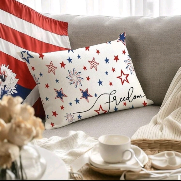 Pillowcase Patriotic Freedom Star and Fireworks - Picture 4 of 8